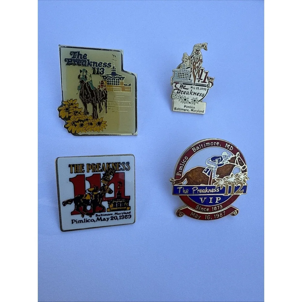 Vtg Preakness lapel pins Lot Of 19 Bundle Horse Race Memorabilia Pimlico